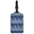 Snow Rabbit Knitted Pattern Print Luggage Tag