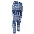 Snow Rabbit Knitted Pattern Print Men's Compression Pants