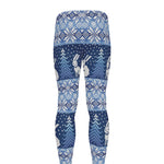 Snow Rabbit Knitted Pattern Print Men's leggings