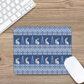 Snow Rabbit Knitted Pattern Print Mouse Pad