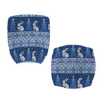 Snow Rabbit Knitted Pattern Print Office Chair Cover