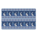 Snow Rabbit Knitted Pattern Print Polyester Doormat