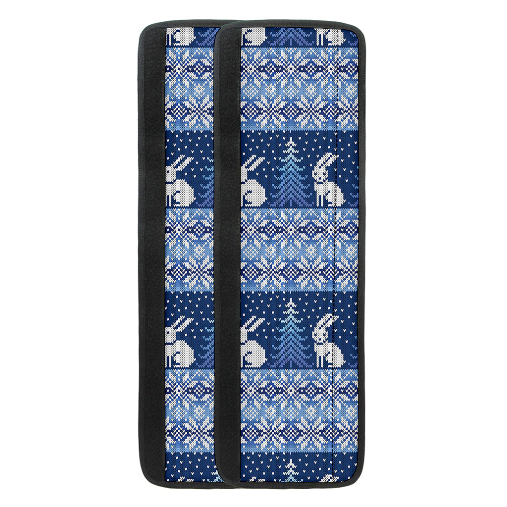 Snow Rabbit Knitted Pattern Print Refrigerator Handle Covers