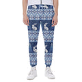 Snow Rabbit Knitted Pattern Print Joggers
