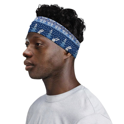 Snow Rabbit Knitted Pattern Print Sports Headband