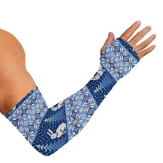 Snow Rabbit Knitted Pattern Print Sun Protection Arm Sleeves