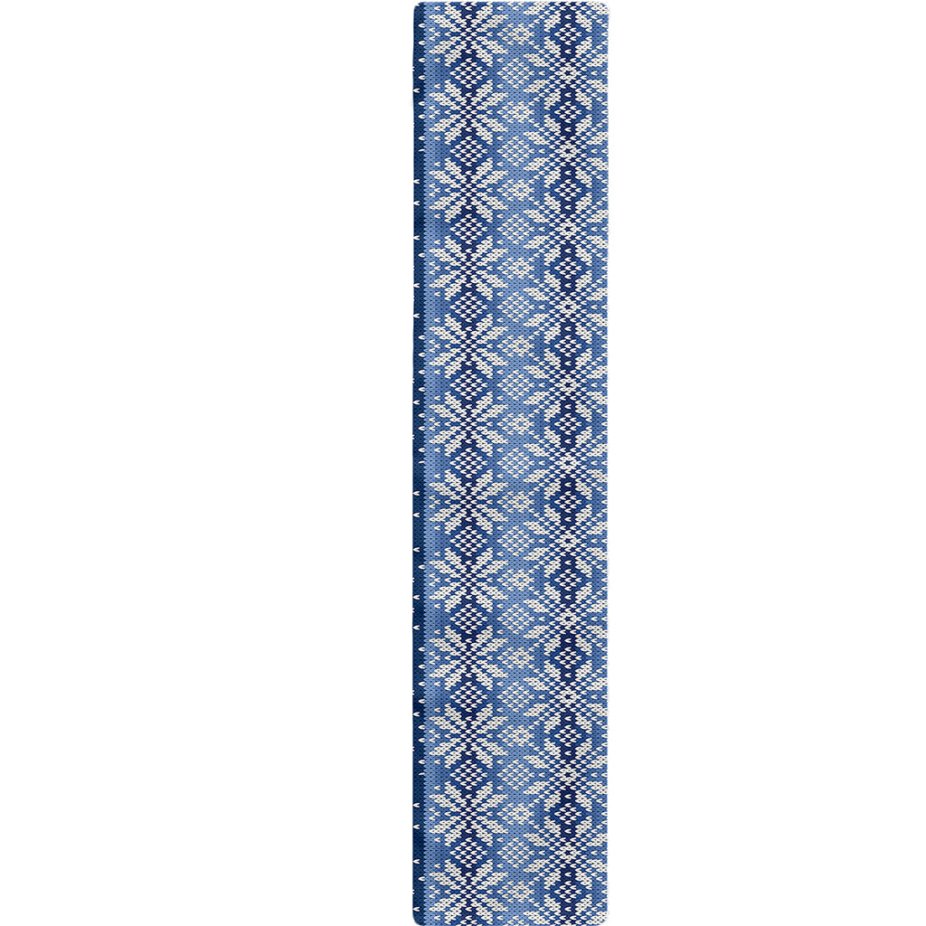 Snow Rabbit Knitted Pattern Print Table Runner