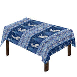 Snow Rabbit Knitted Pattern Print Tablecloth