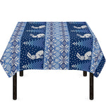 Snow Rabbit Knitted Pattern Print Tablecloth