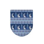 Snow Rabbit Knitted Pattern Print Toilet Lid Cover