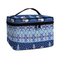 Snow Rabbit Knitted Pattern Print Travel Makeup Bag