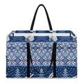Snow Rabbit Knitted Pattern Print Utility Tote Bag