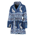 Snow Rabbit Knitted Pattern Print Women's Bathrobe