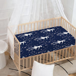 Snowflake Ballet Pattern Print Baby Crib Sheet