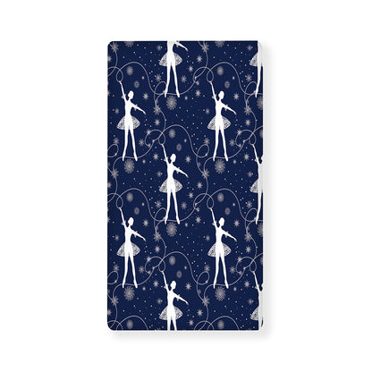 Snowflake Ballet Pattern Print Baby Crib Sheet