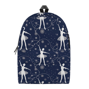 Snowflake Ballet Pattern Print Backpack