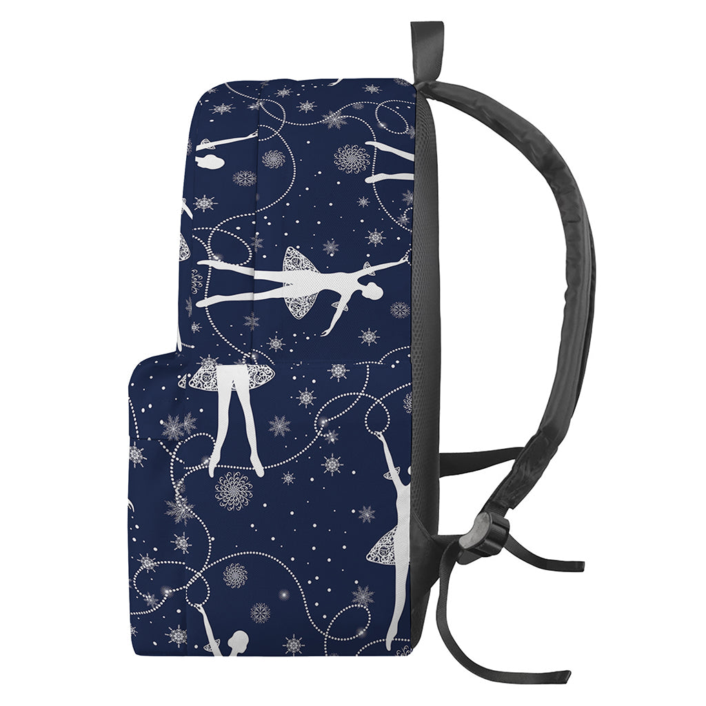 Snowflake Ballet Pattern Print Backpack