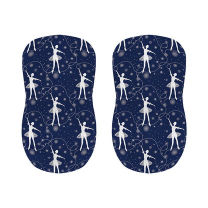 Snowflake Ballet Pattern Print Bar Stool Covers