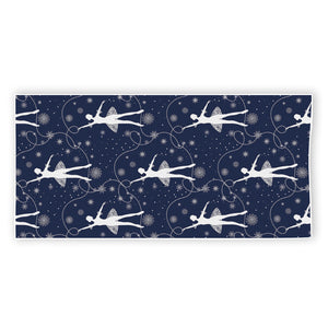 Snowflake Ballet Pattern Print Beach Towel