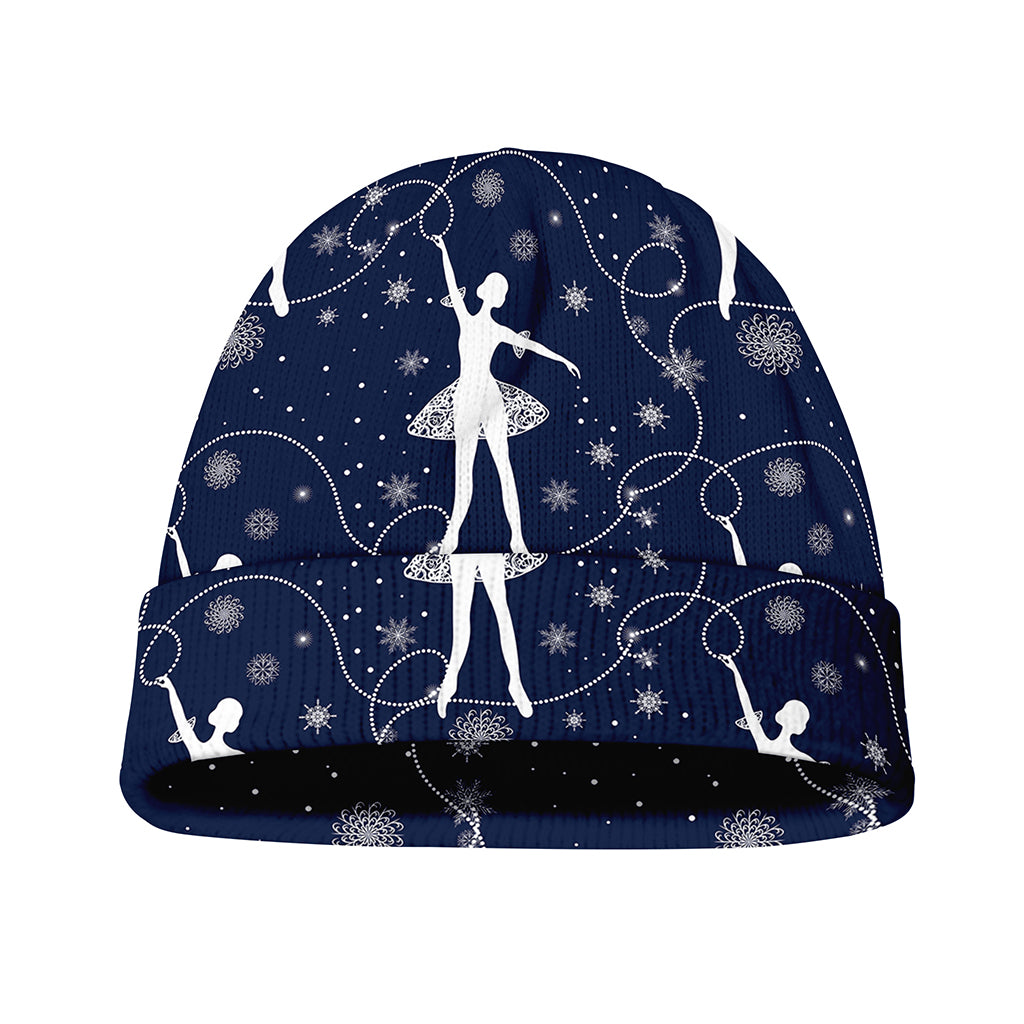 Snowflake Ballet Pattern Print Beanie