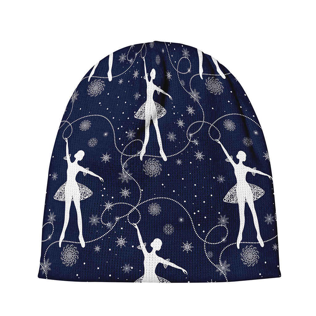 Snowflake Ballet Pattern Print Beanie