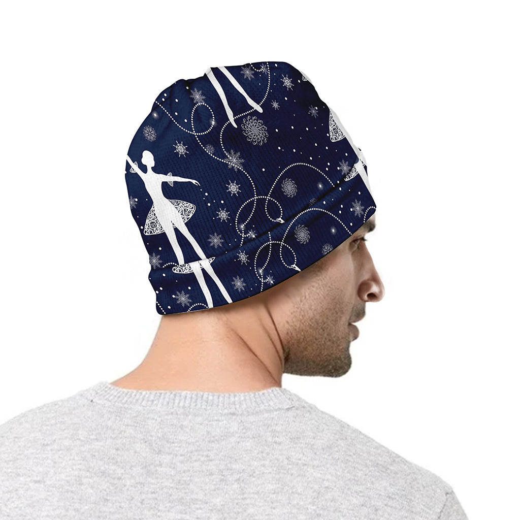 Snowflake Ballet Pattern Print Beanie
