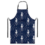 Snowflake Ballet Pattern Print Bib Apron With Pocket
