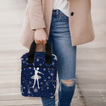 Snowflake Ballet Pattern Print Bible Tote Bag