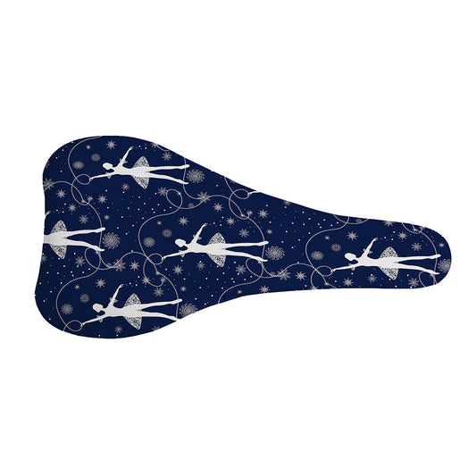 Snowflake Ballet Pattern Print Bicycle Seat Cover
