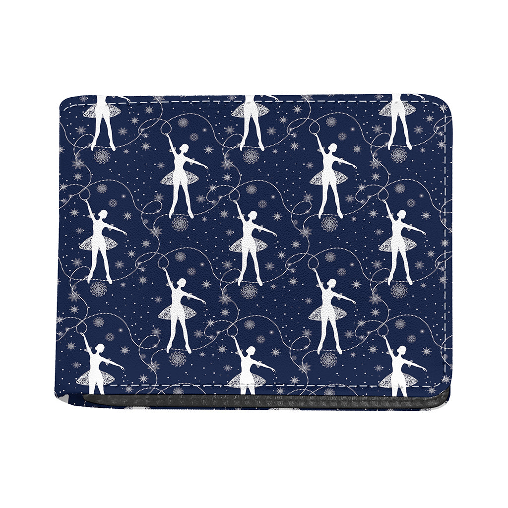 Snowflake Ballet Pattern Print Bifold Wallet