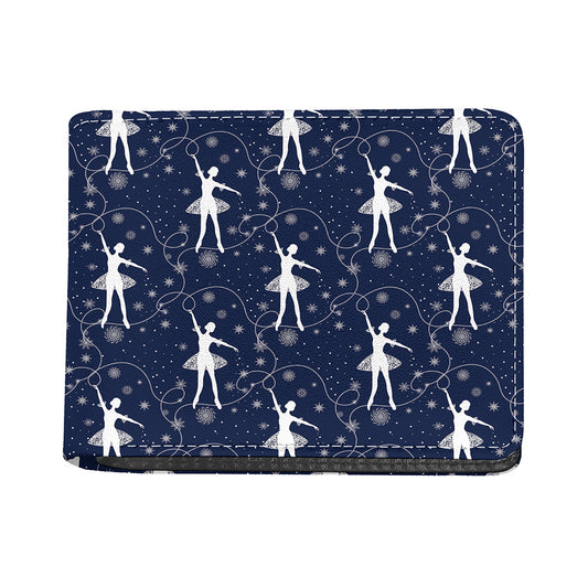 Snowflake Ballet Pattern Print Bifold Wallet