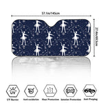 Snowflake Ballet Pattern Print Car Windshield Sun Shade