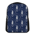 Snowflake Ballet Pattern Print Casual Backpack