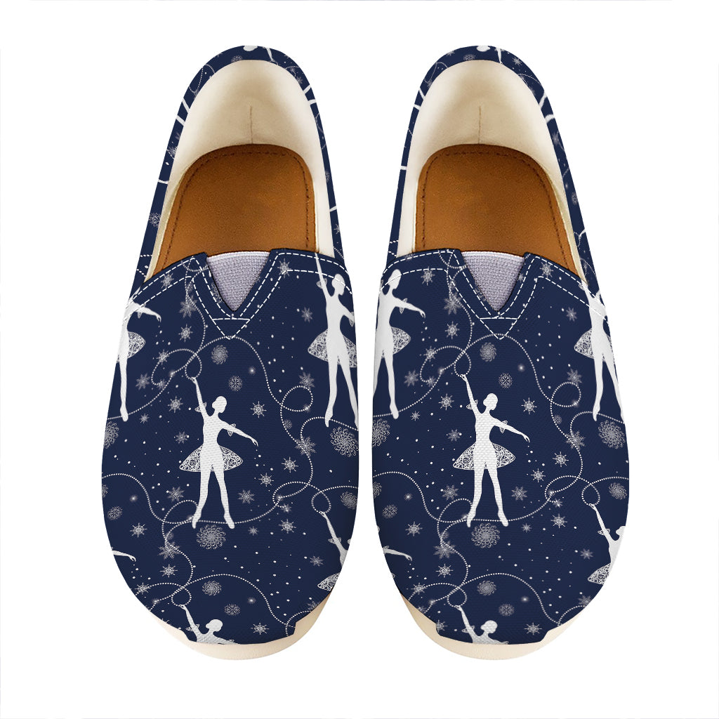 Snowflake Ballet Pattern Print Casual Shoes