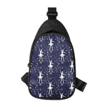 Snowflake Ballet Pattern Print Chest Bag