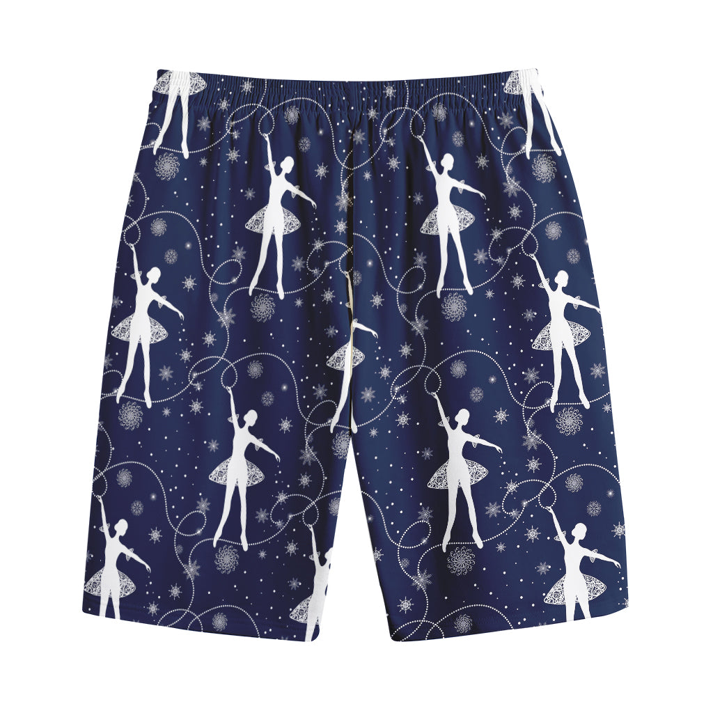 Snowflake Ballet Pattern Print Cotton Shorts