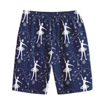 Snowflake Ballet Pattern Print Cotton Shorts