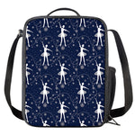 Snowflake Ballet Pattern Print Crossbody Lunch Bag