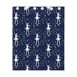 Snowflake Ballet Pattern Print Curtain