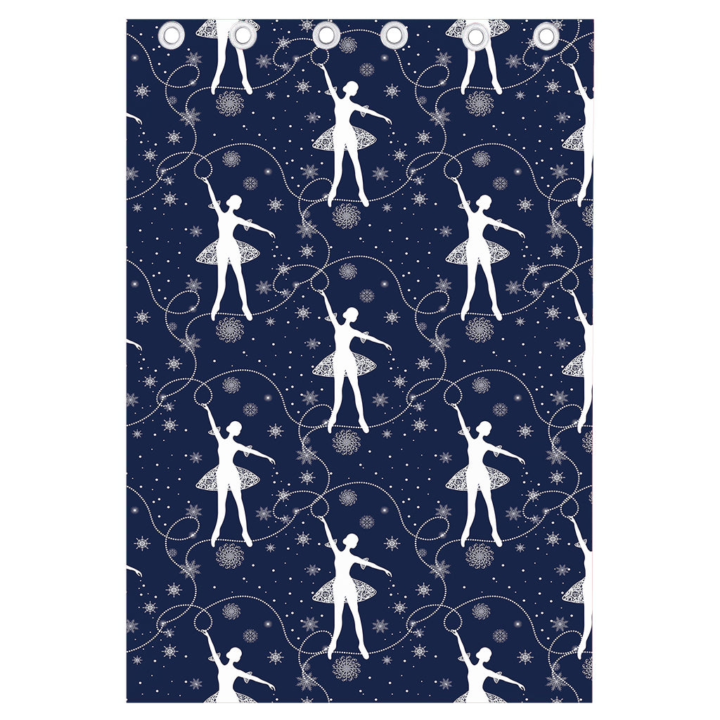 Snowflake Ballet Pattern Print Curtain