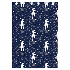 Snowflake Ballet Pattern Print Curtain