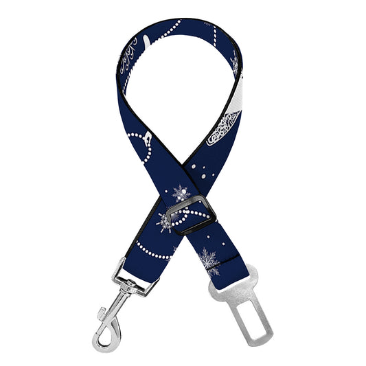 Snowflake Ballet Pattern Print Dog Seat Belt
