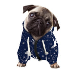 Snowflake Ballet Pattern Print Dog Zip Up Hoodie