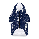 Snowflake Ballet Pattern Print Dog Zip Up Hoodie