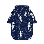 Snowflake Ballet Pattern Print Dog Zip Up Hoodie