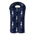 Snowflake Ballet Pattern Print Double Neoprene Wine Tote