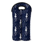 Snowflake Ballet Pattern Print Double Neoprene Wine Tote