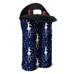 Snowflake Ballet Pattern Print Double Neoprene Wine Tote