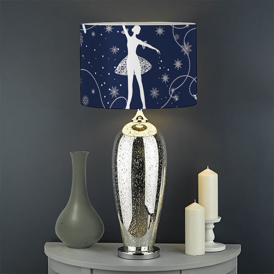 Snowflake Ballet Pattern Print Drum Lamp Shade