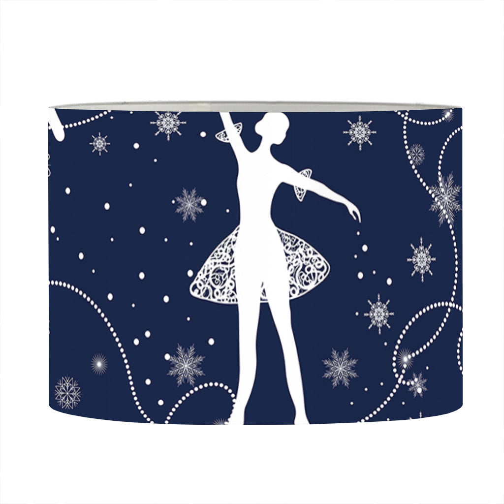 Snowflake Ballet Pattern Print Drum Lamp Shade